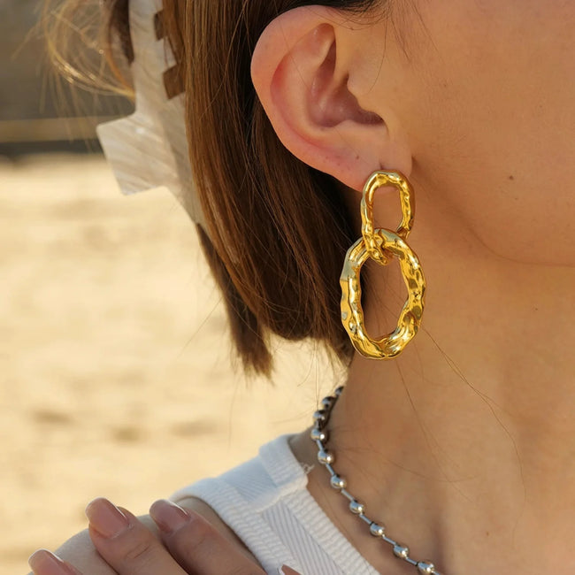 Vintage Double Hoop Studs
