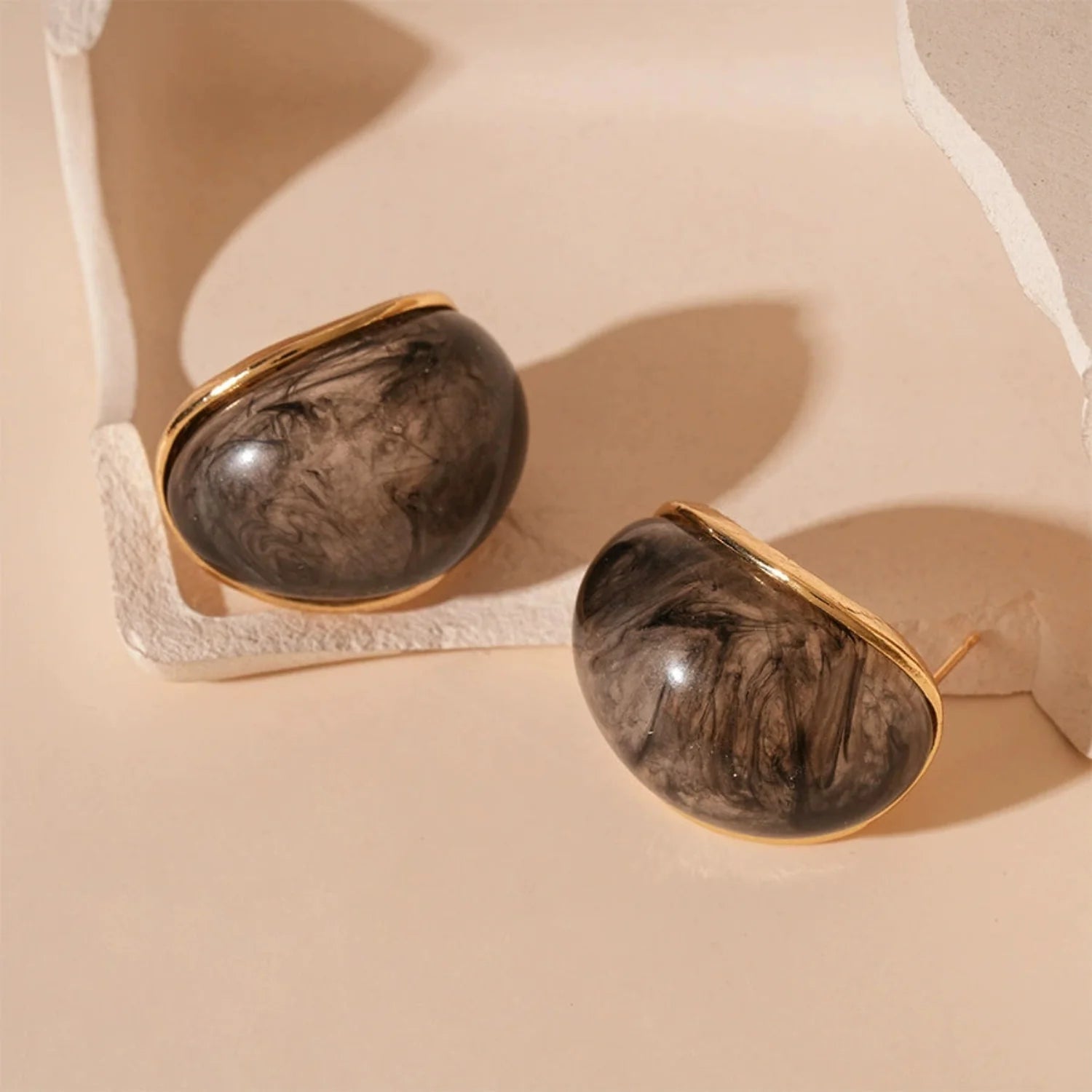 Black Pearls Stud Earrings