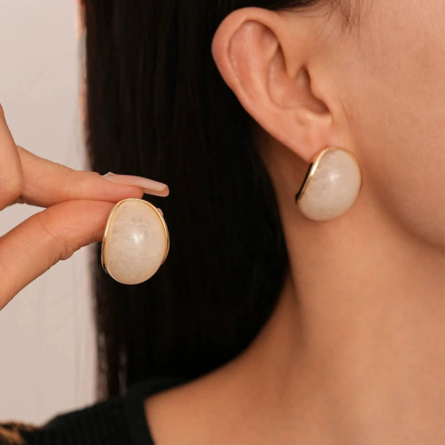 White Pearls Stud Earrings
