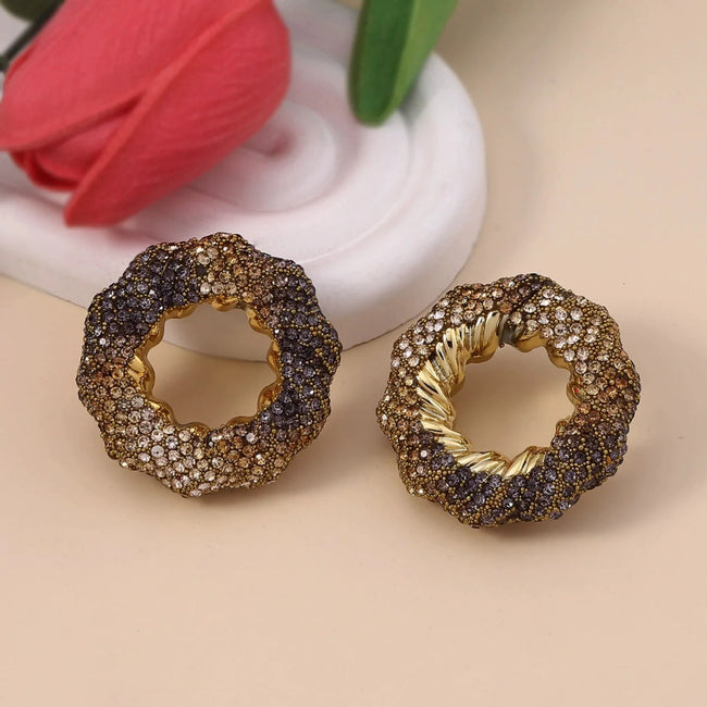 The Jingle Stud Brown Earrings