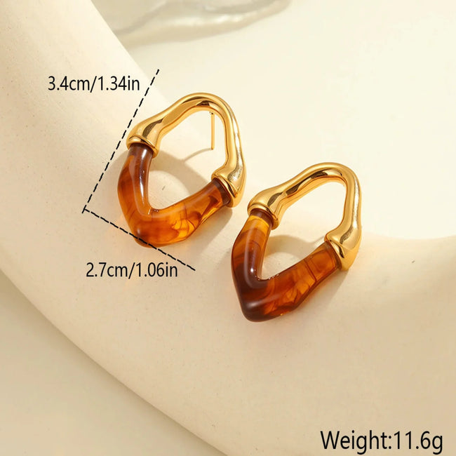 Resin Acetate U-Shape Red Studs