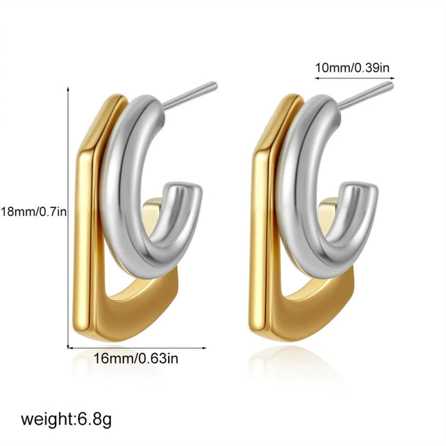 Sculpted Square Dual Hoop