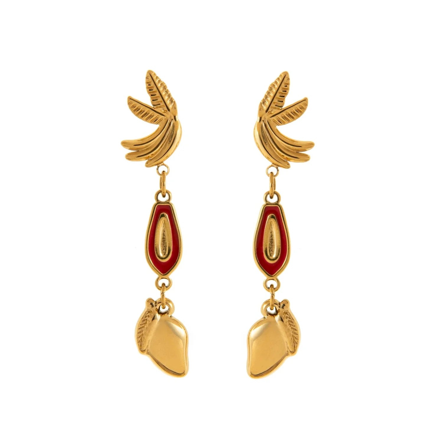 Mixed Fruit Dangling Earrings