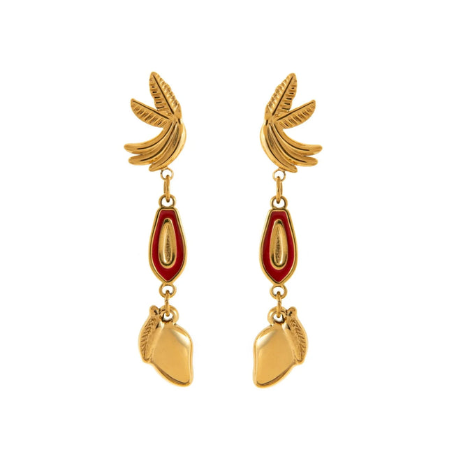 Mixed Fruit Dangling Earrings