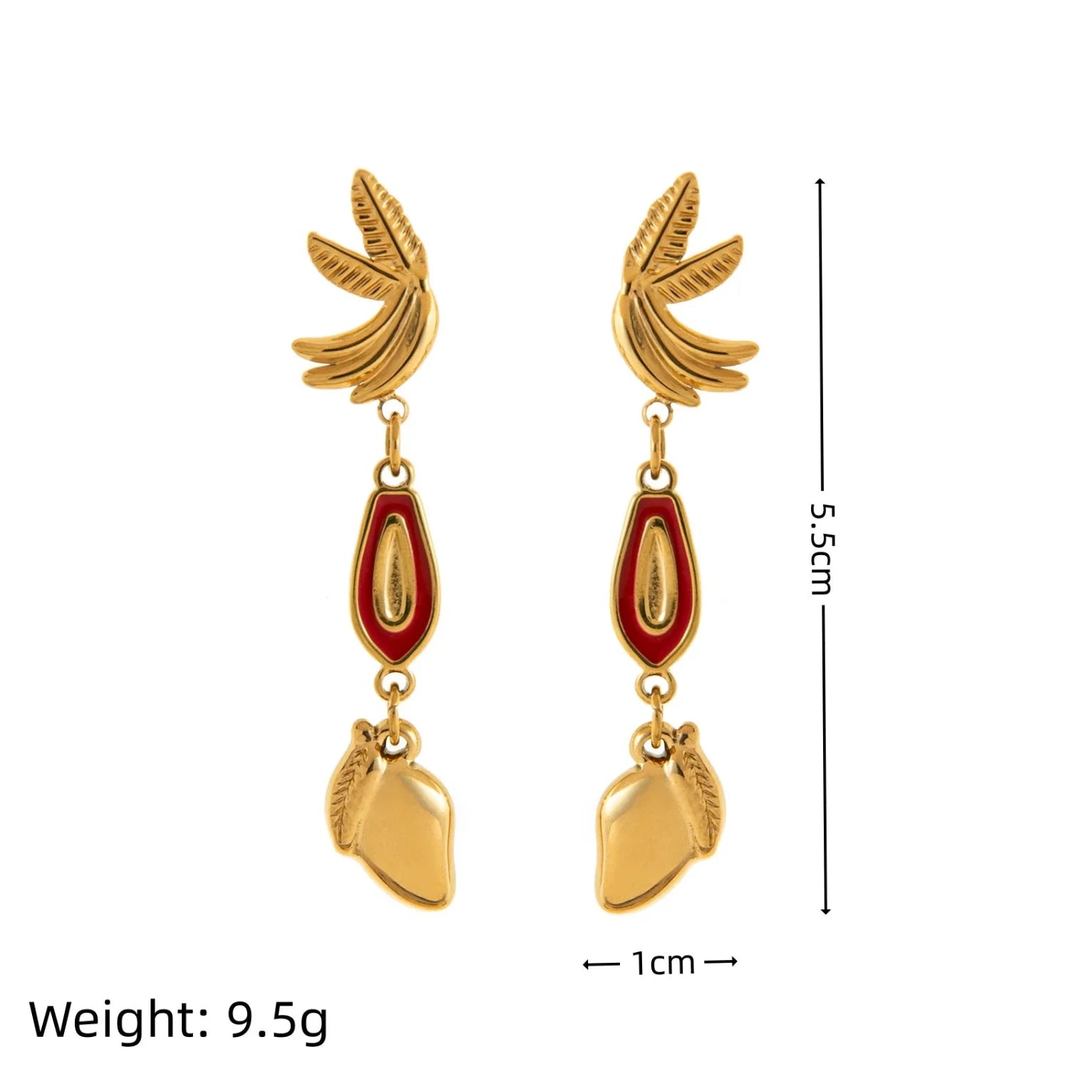 Mixed Fruit Dangling Earrings