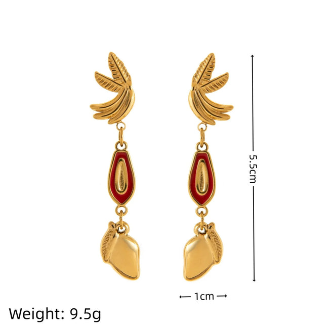 Mixed Fruit Dangling Earrings