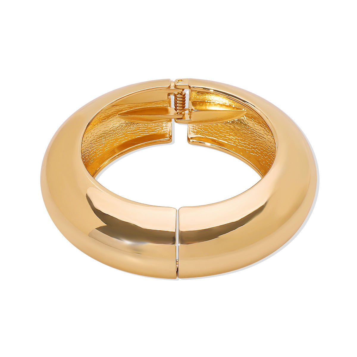 Chunky Wide Bangle Gold Bracelet