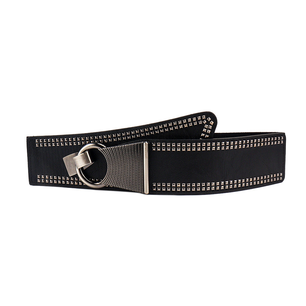 Women Black Hip Hop Punk Belt
