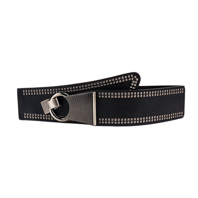 Women Black Hip Hop Punk Belt
