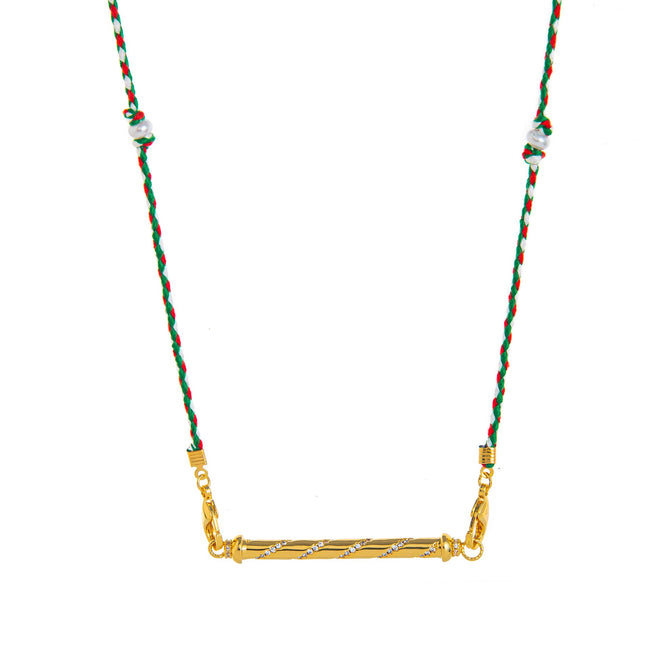 Handmade Twisted Gold Braided Cord Necklace