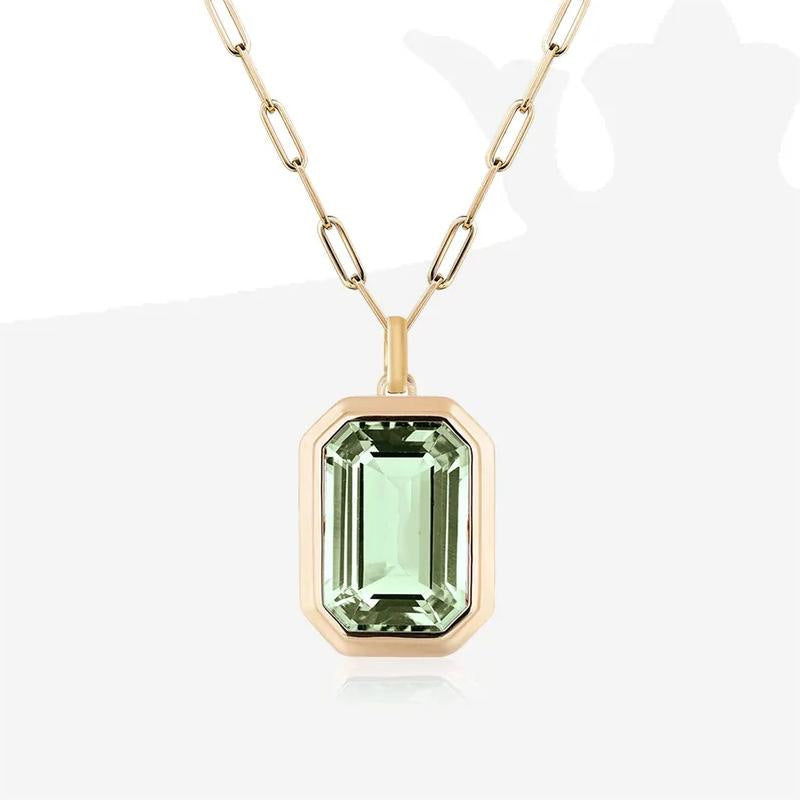 Fashion Rock Sugar Heart Square Diamond Necklace