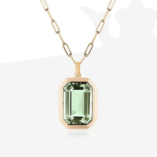 Fashion Rock Sugar Heart Square Diamond Necklace