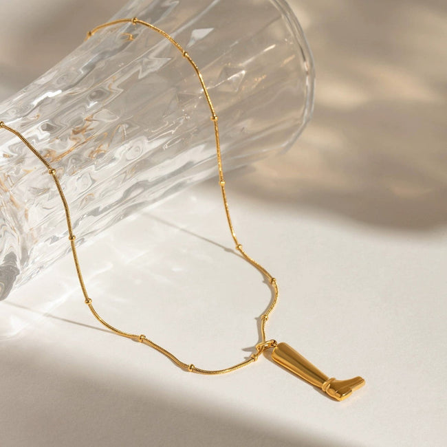 Golden Boot Charm Necklace
