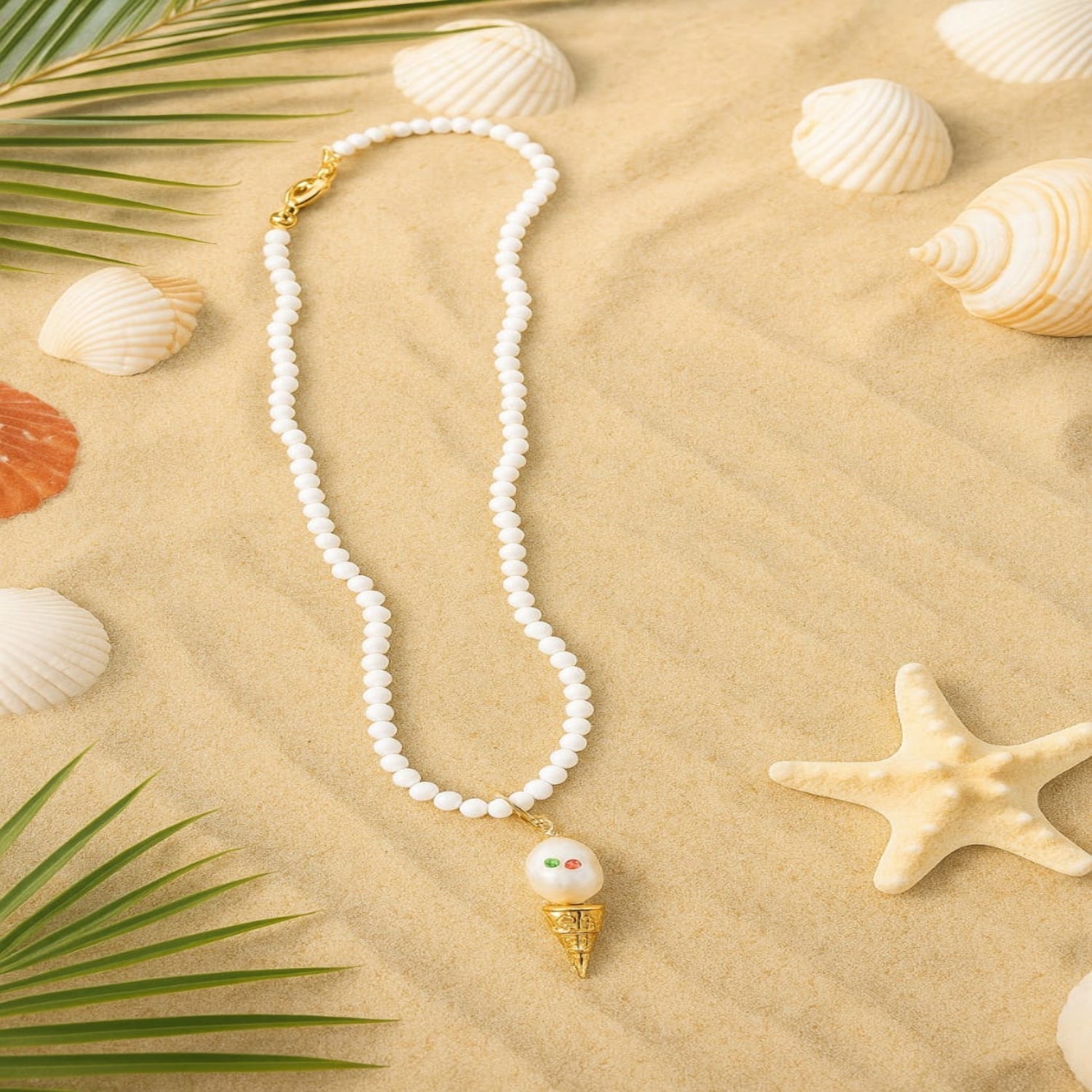 Coastal Scoop Pearl Necklace