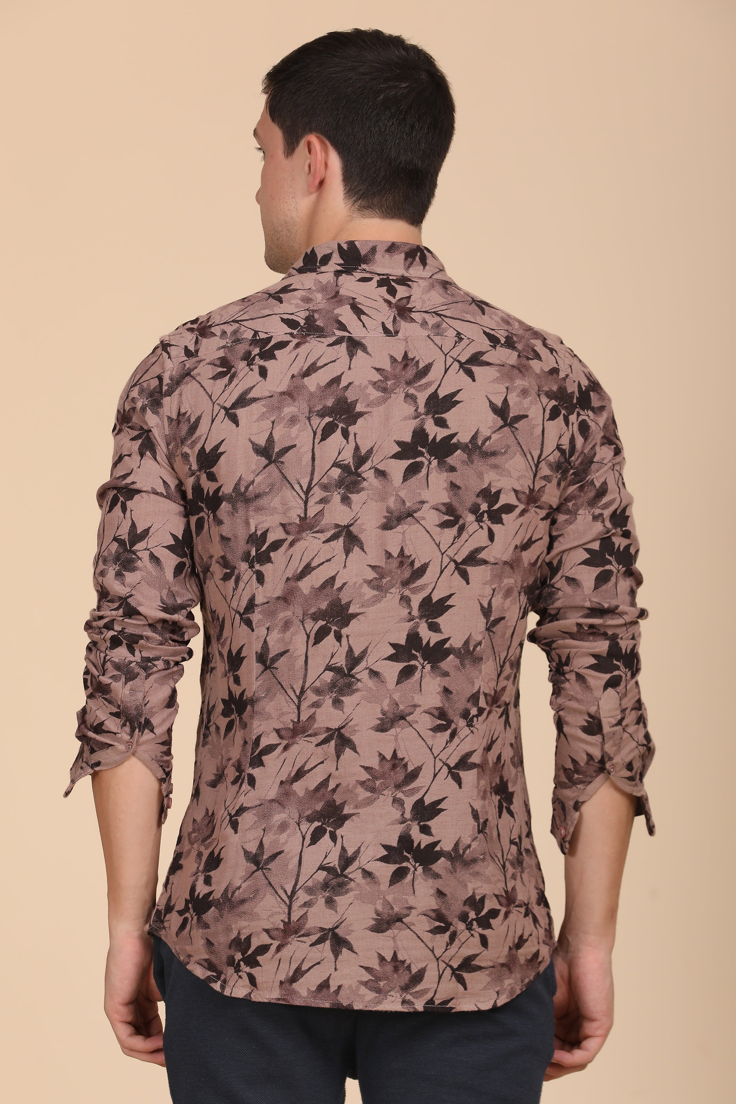 Men Double Layered Printed Shirt