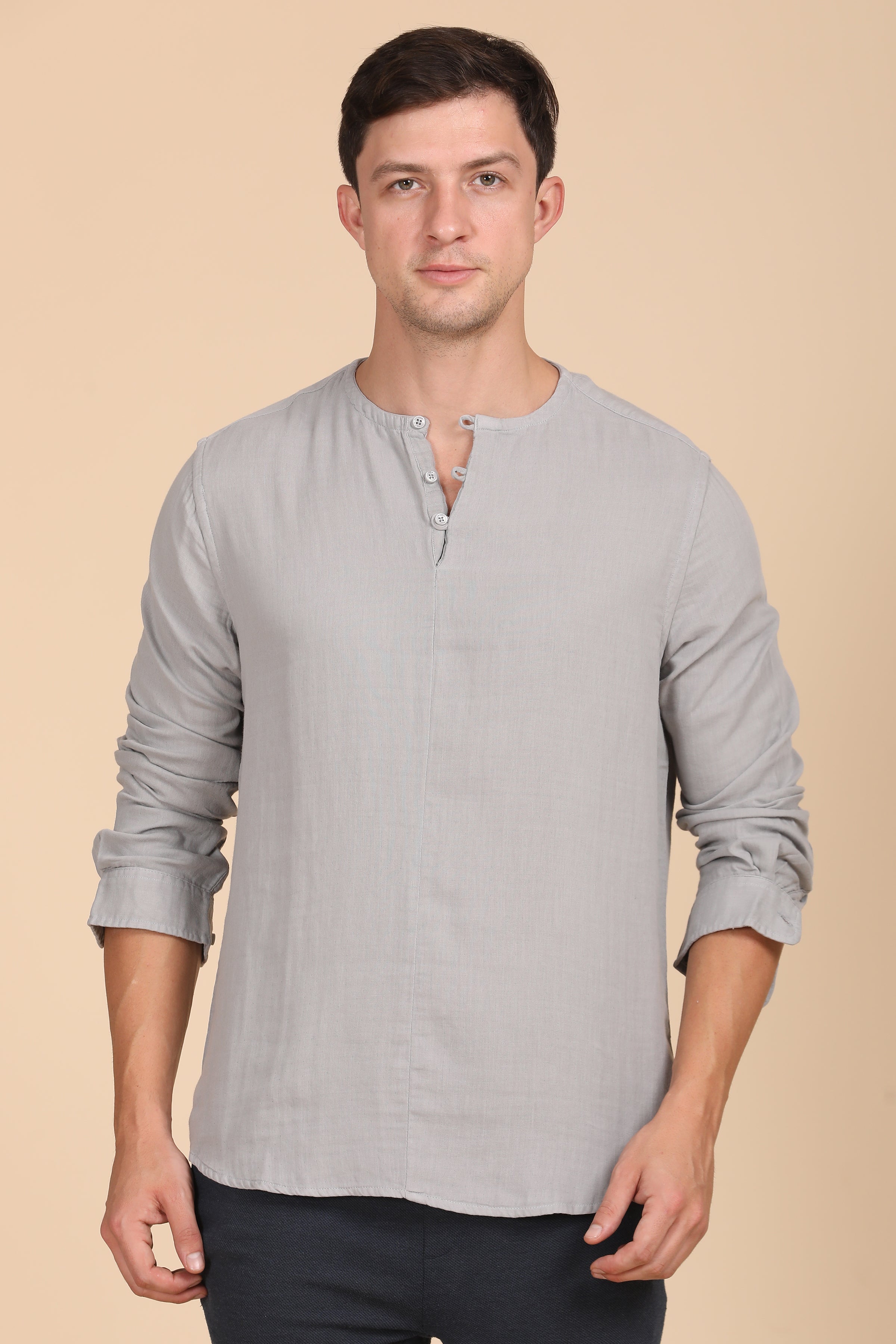 Men Cotton Solid Shirt