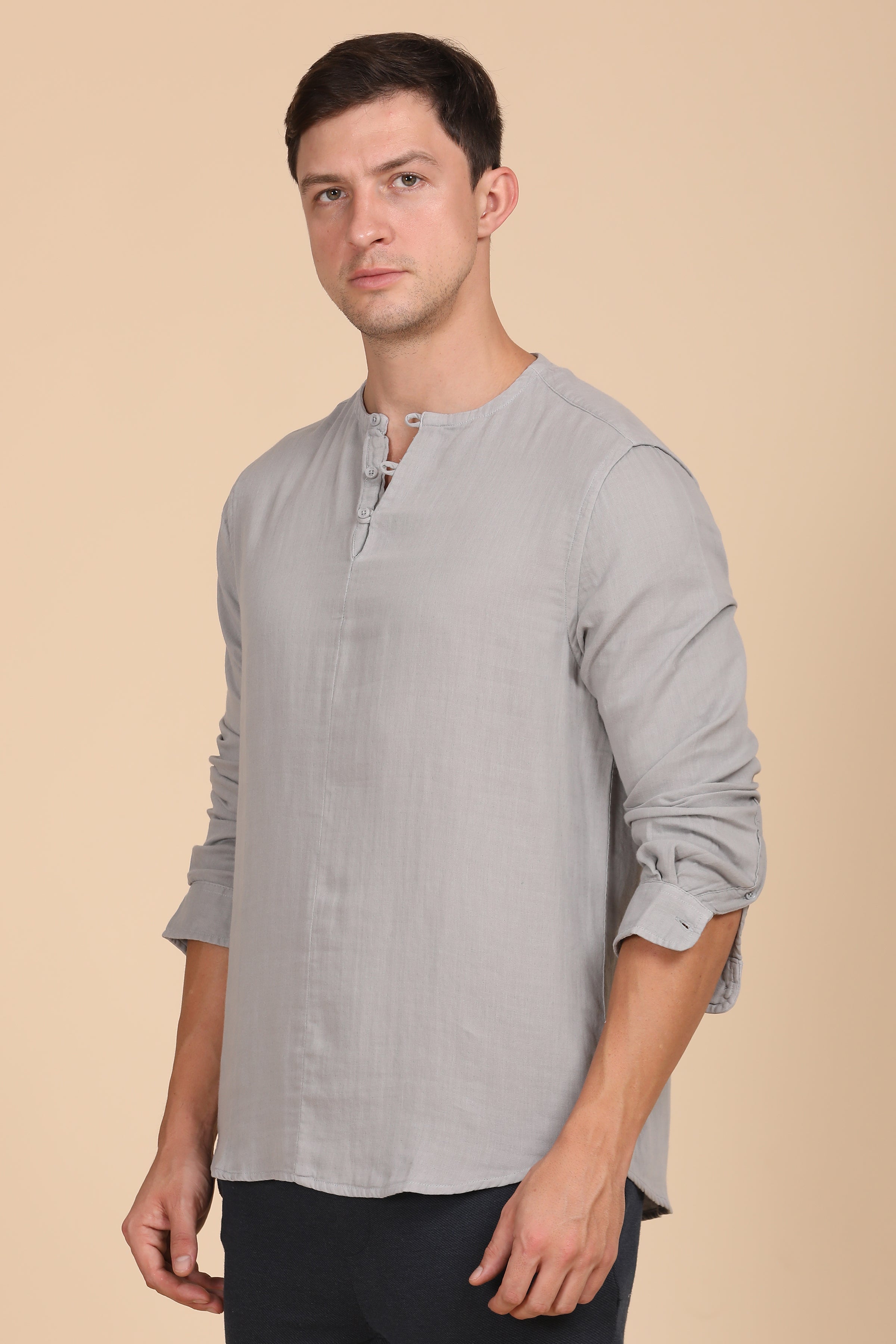 Men Cotton Solid Shirt