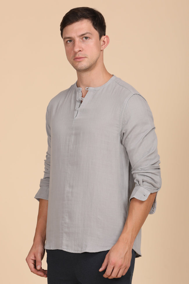 Men Cotton Solid Shirt