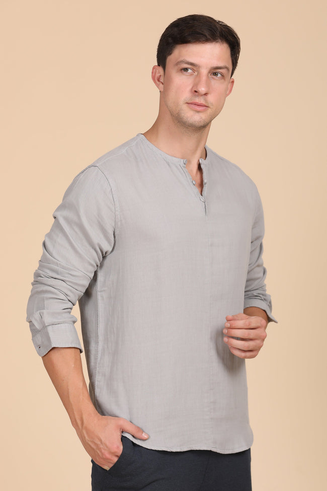 Men Cotton Solid Shirt