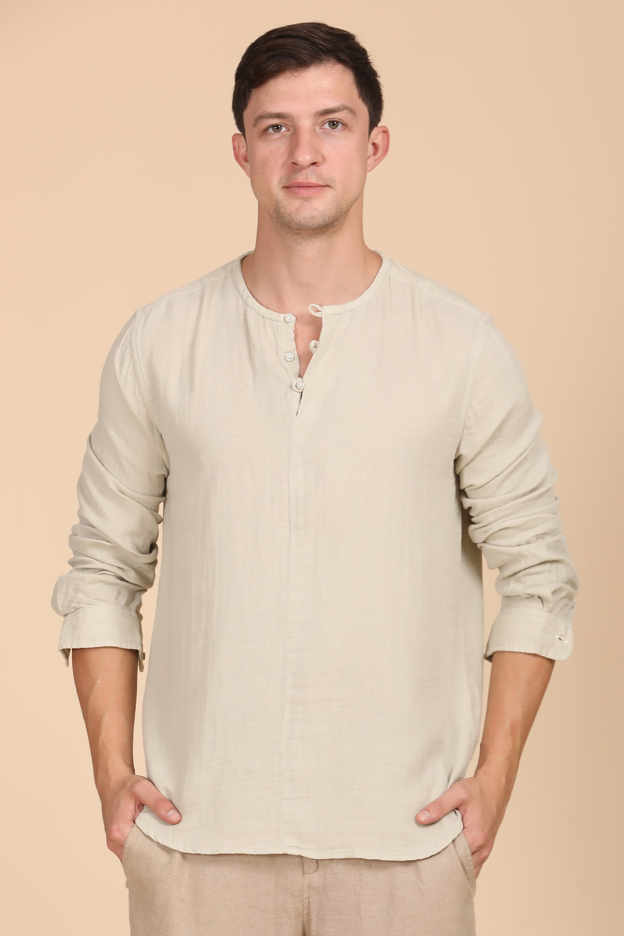 Men Cotton Solid Shirt
