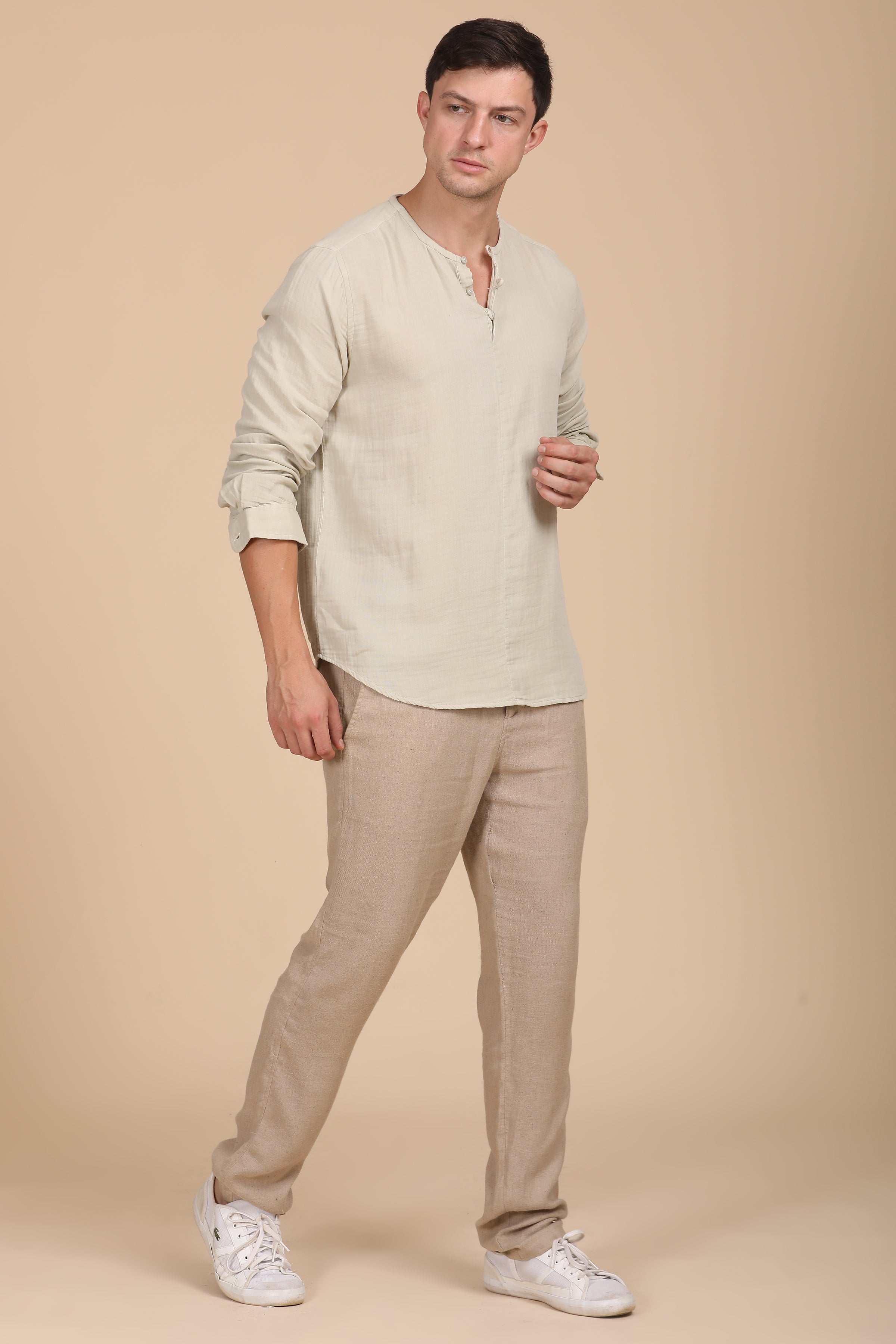 Men Cotton Solid Shirt