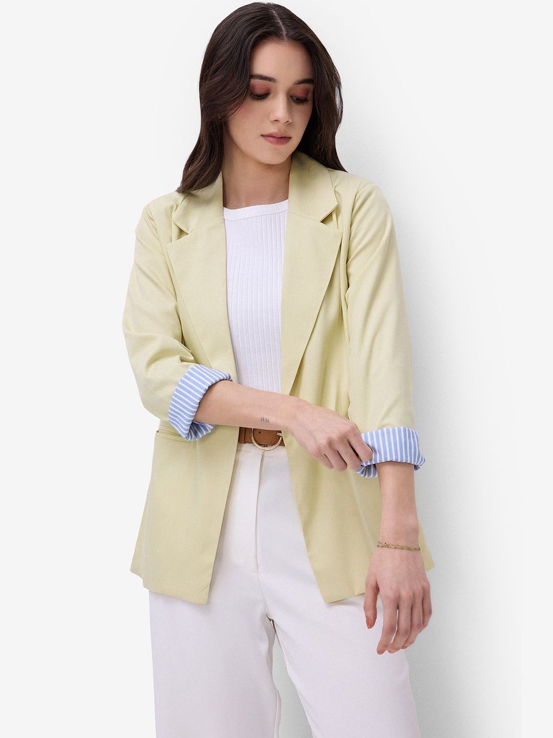 Women Yellow Blazer