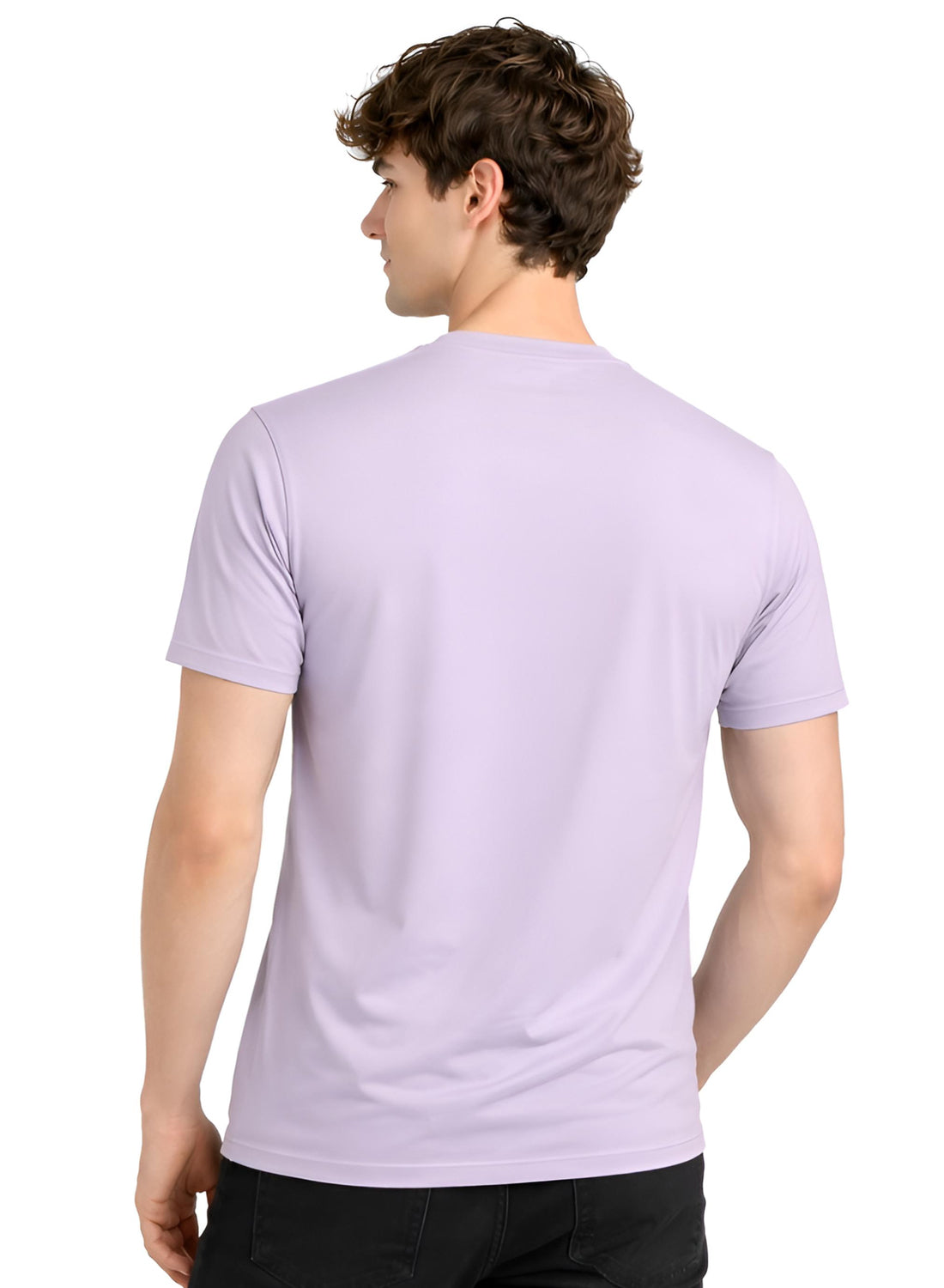 Men Lilac Classic Printed T-Shirt