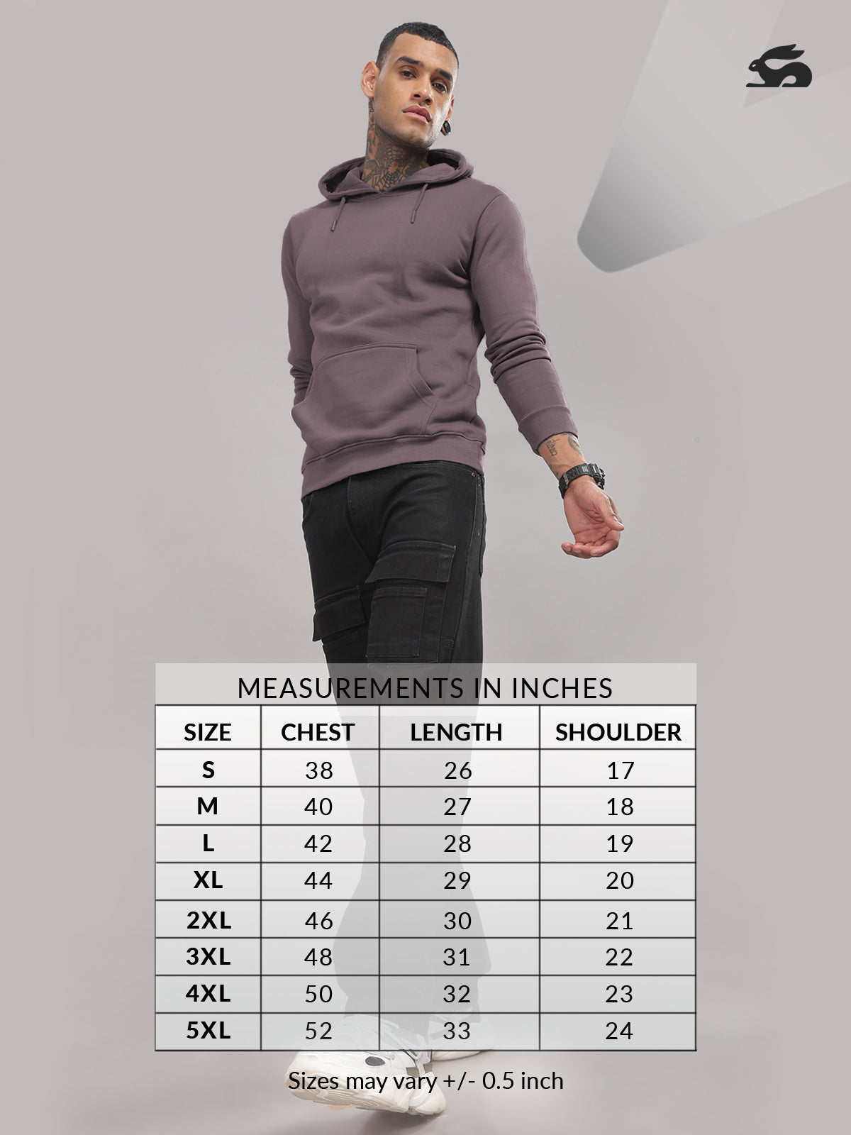 Men Mauve Cotton Fleece Printed Hoodie