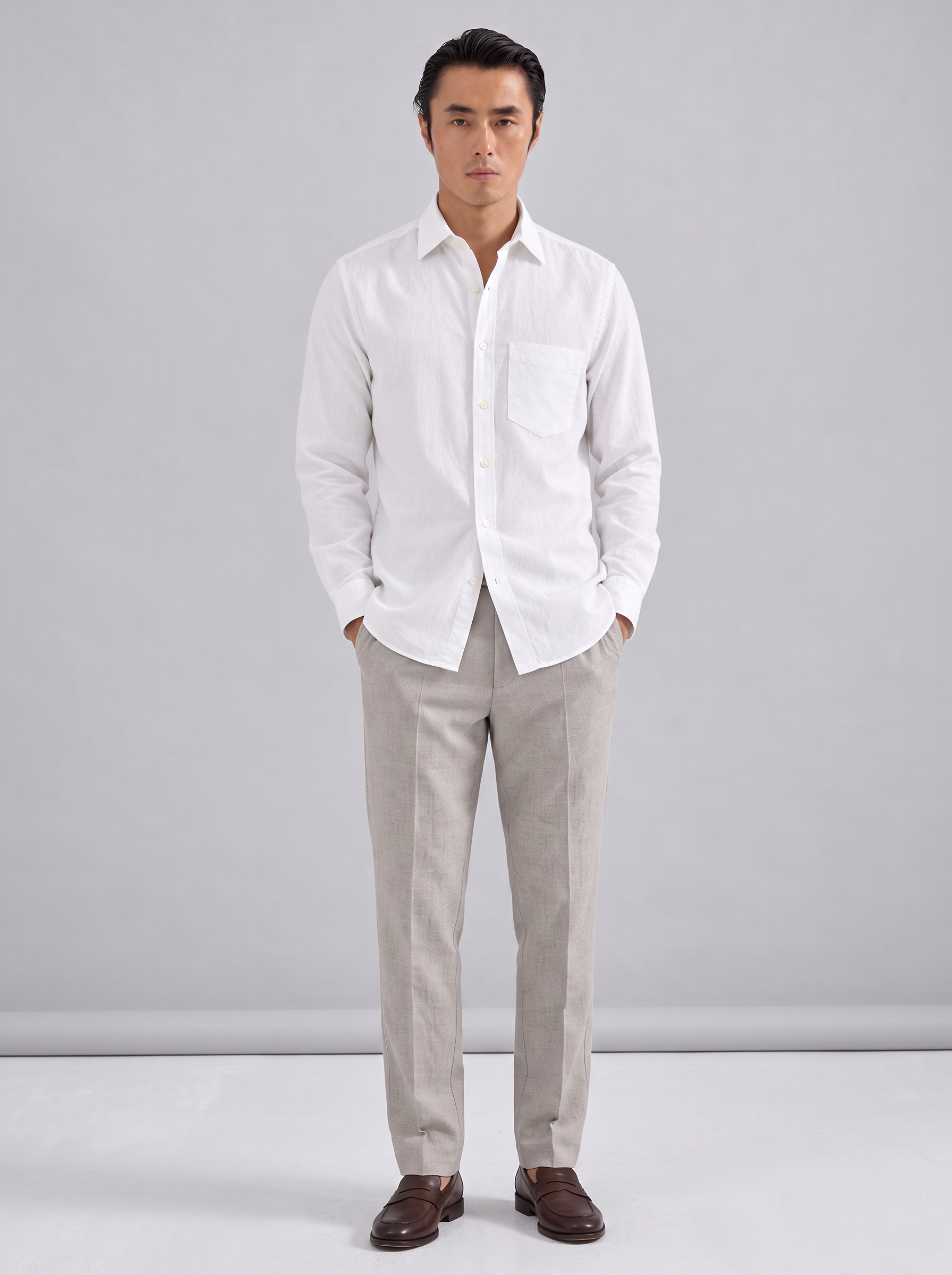 Men White Essential Shirt