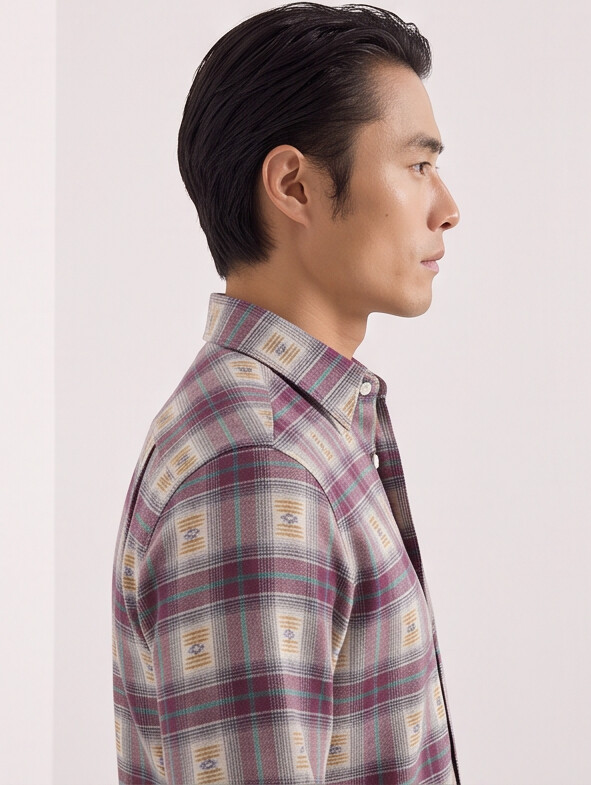 Men Multi Check & Motif Shirt