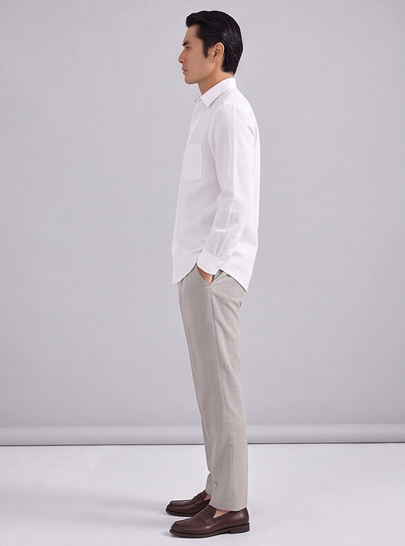 Men White Essential Shirt