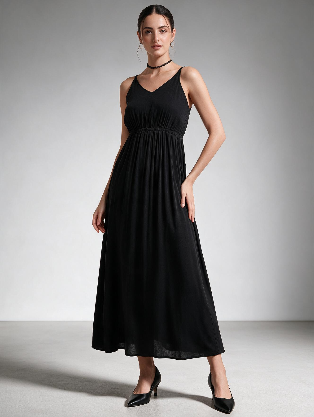 Women Black Maxi Dress