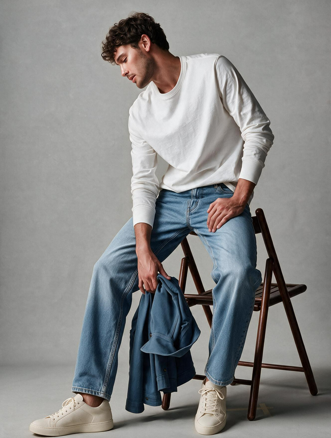 Men Blue Straight Fit Jeans