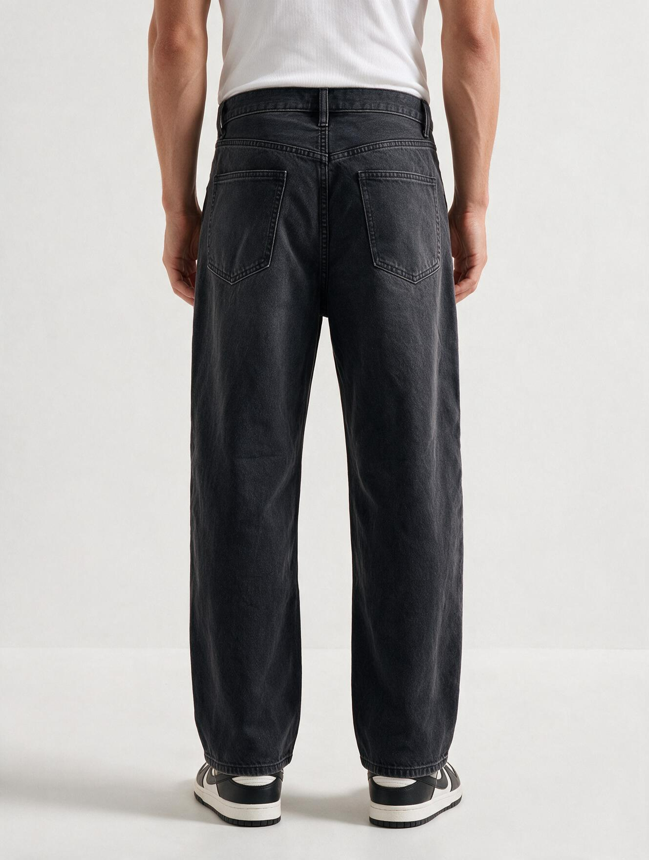 Men Black Baggy Jeans