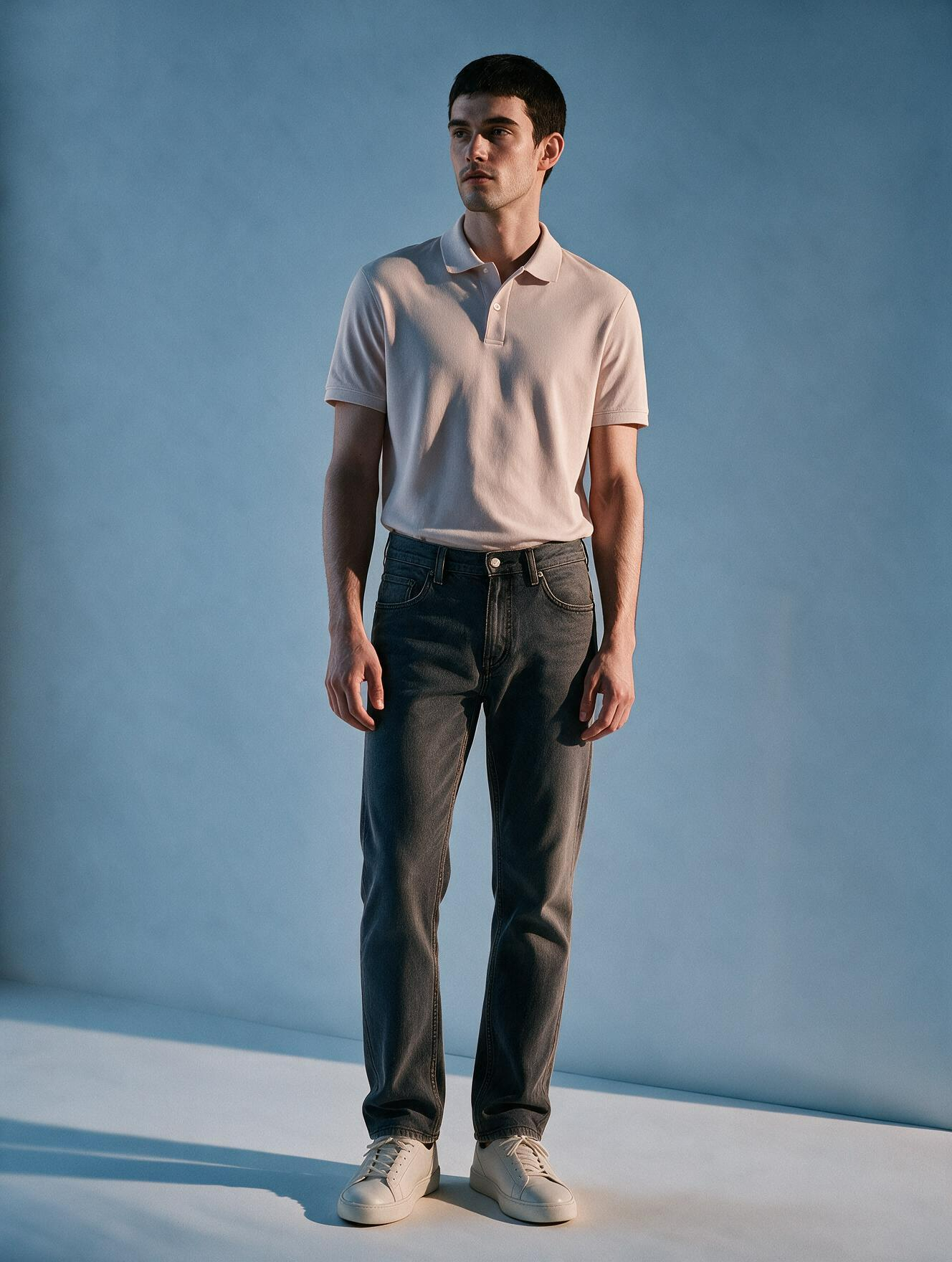 Men Grey Straight Fit Jeans