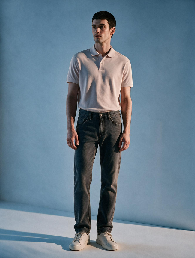 Men Grey Straight Fit Jeans