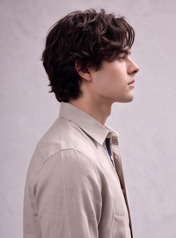 Men Ecru 100% Linen Shirt