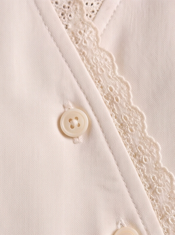 Women Scallop Lace Wrap Top