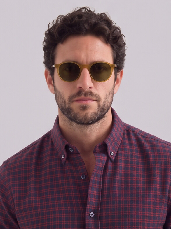 Men Maroon Micro Check Slim Fit Shirt