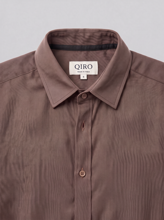 Men Brown Linen Shirt