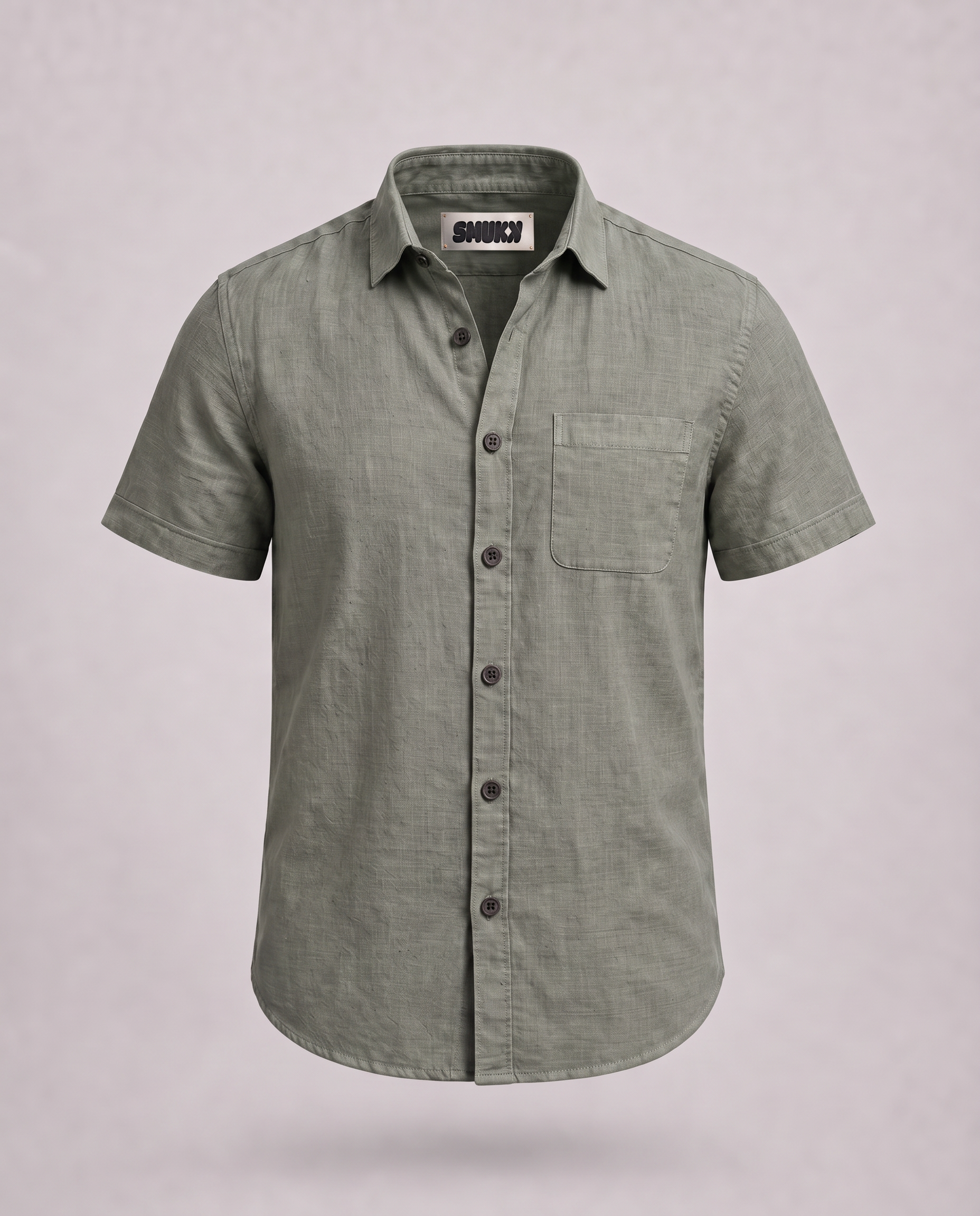 Men Olive Regular Shirt