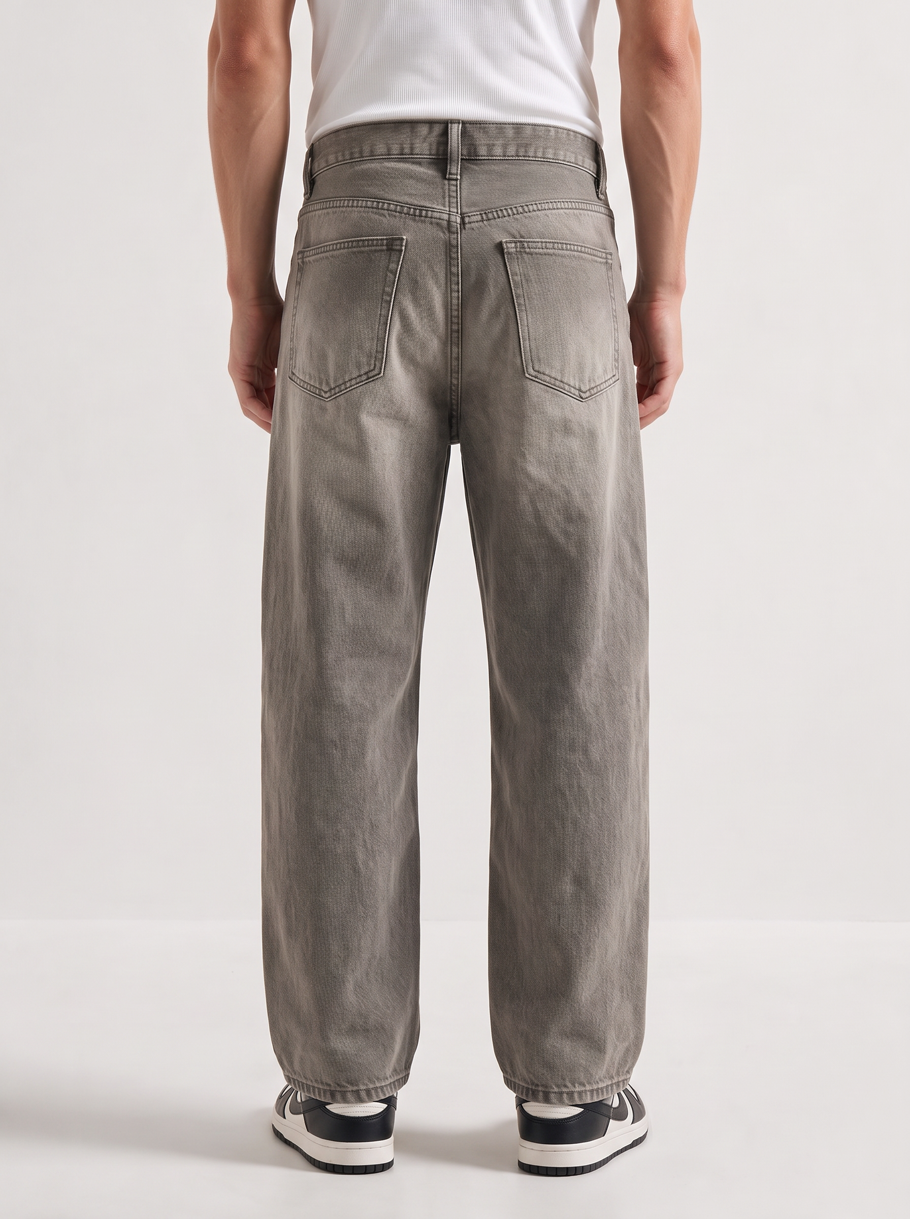 Men Grey Baggy Jeans