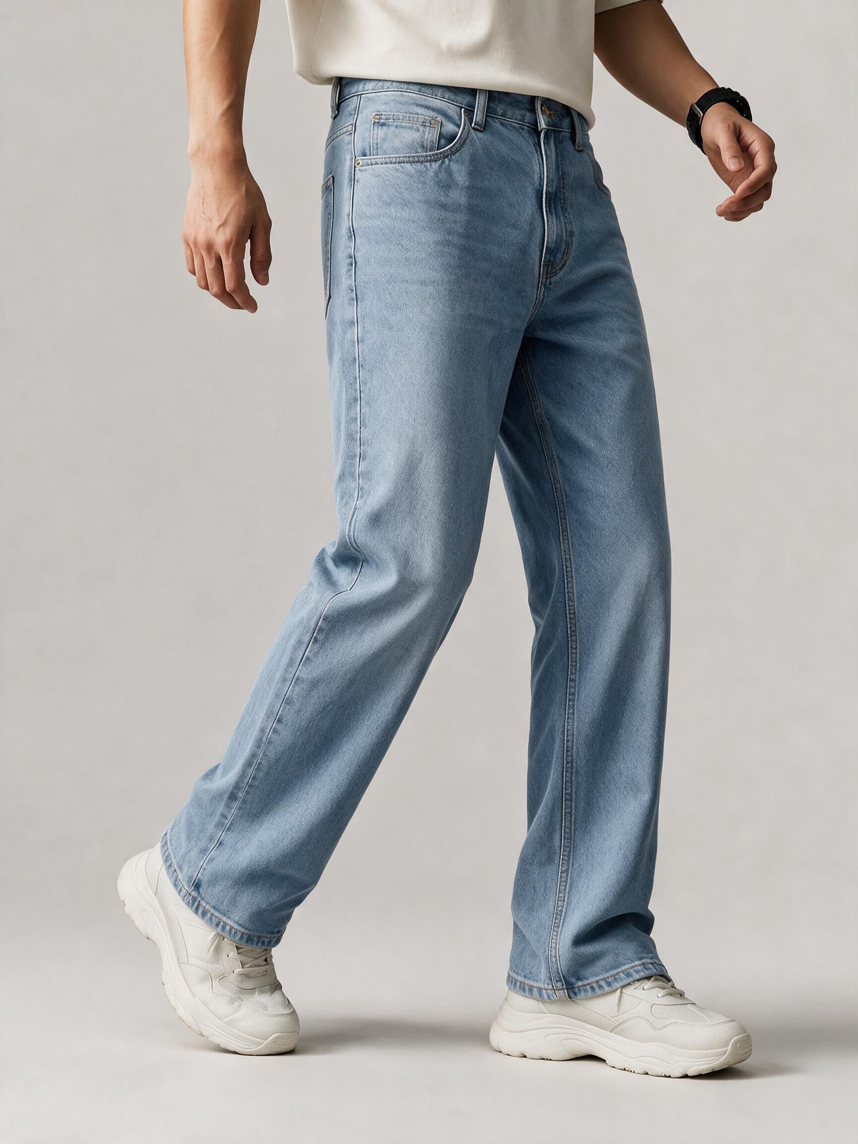 Men Blue Straight Fit Jeans