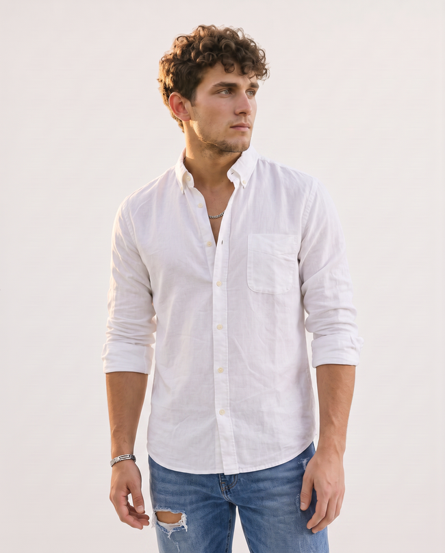 Men White Regular Shirt