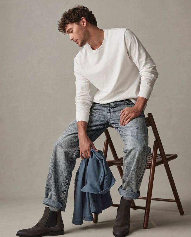 Men Light grey Baggy Jeans