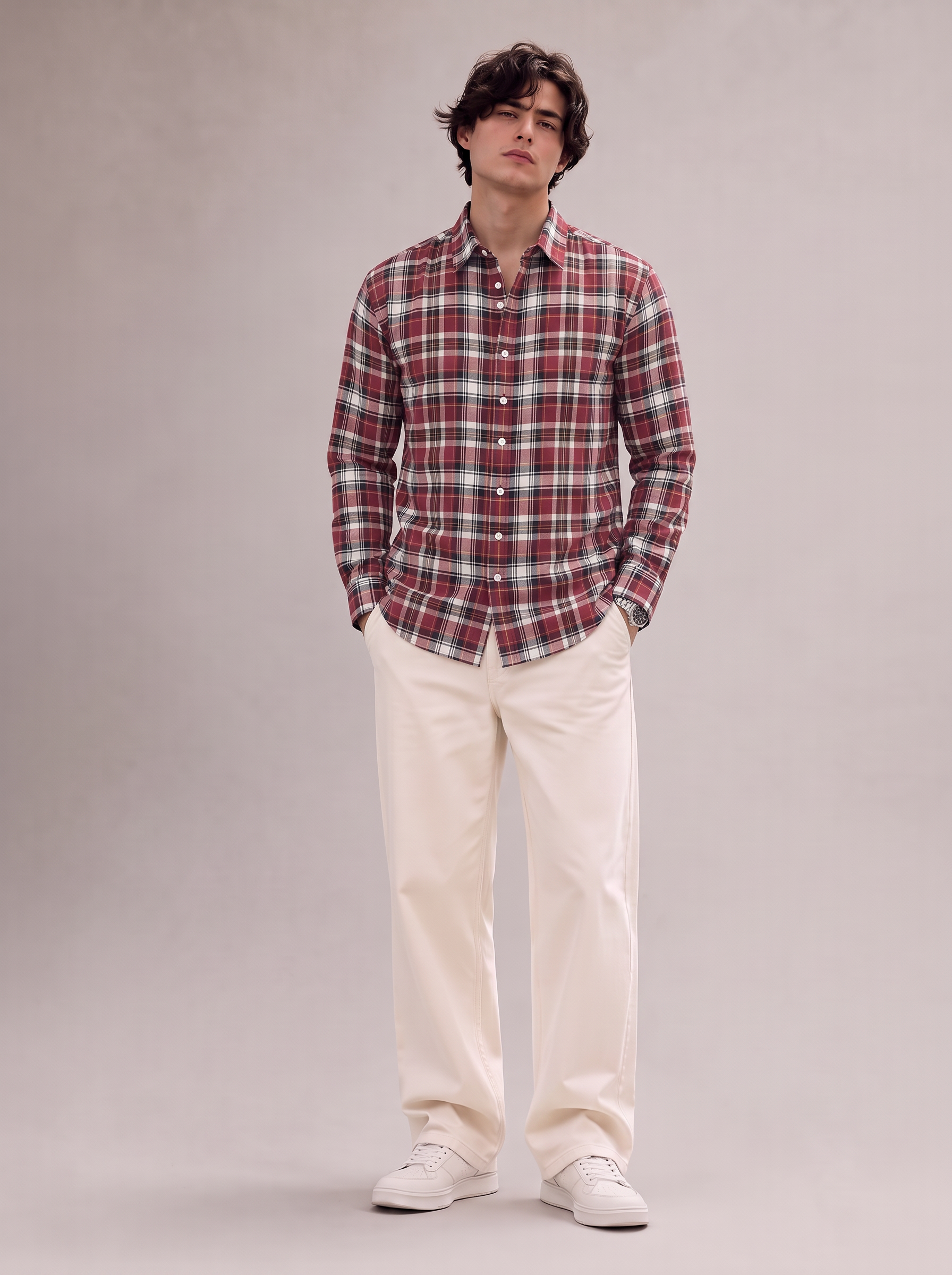 Men Multi Checked Button-Up Shirt