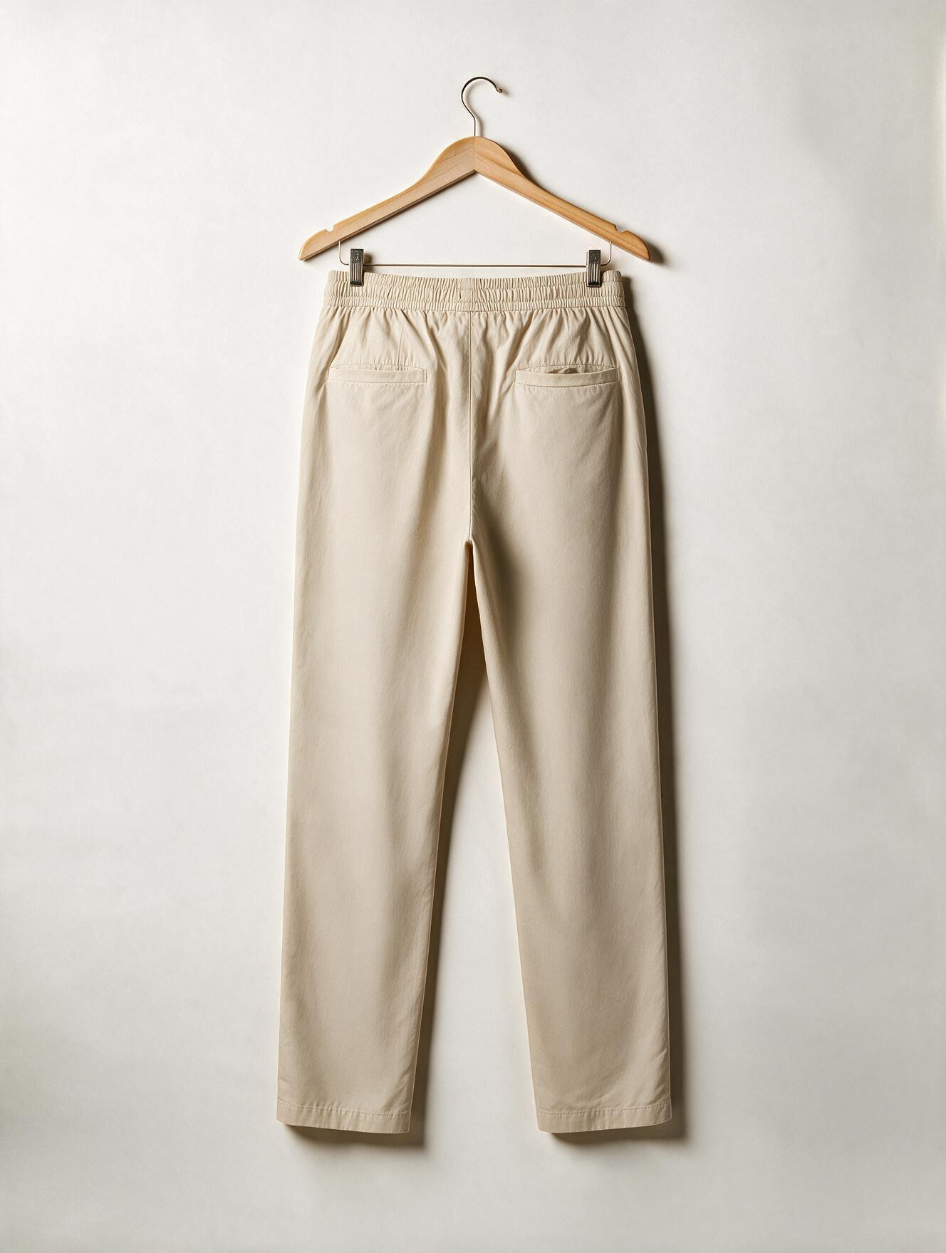 Men Cream Straight Fit Pant