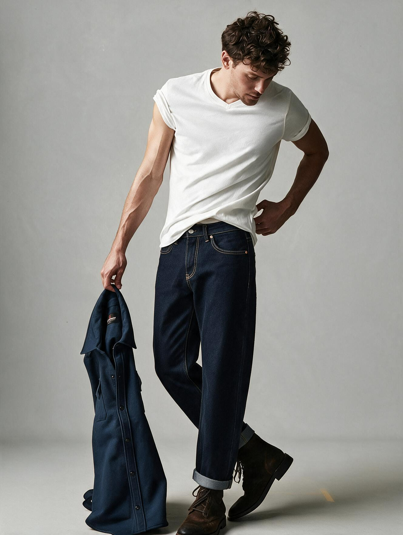 Men Dark blue Straight Fit Jeans
