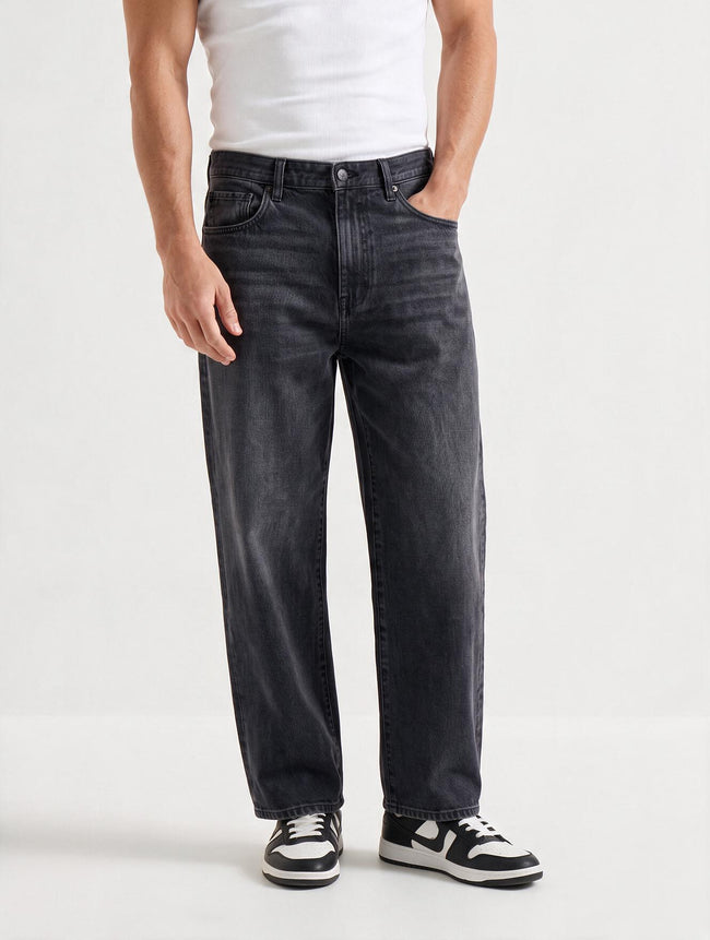 Men Black Baggy Jeans