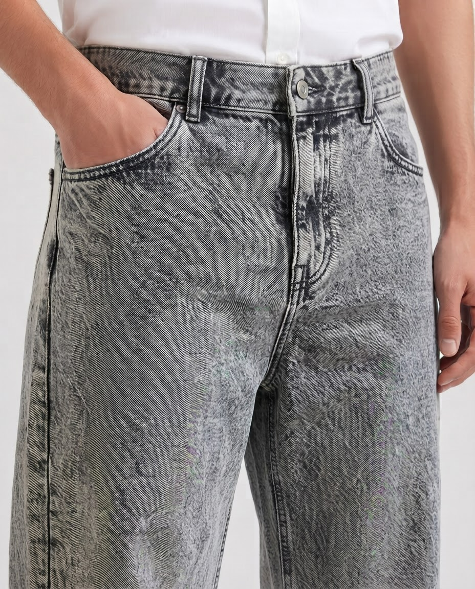 Men Light grey Baggy Jeans